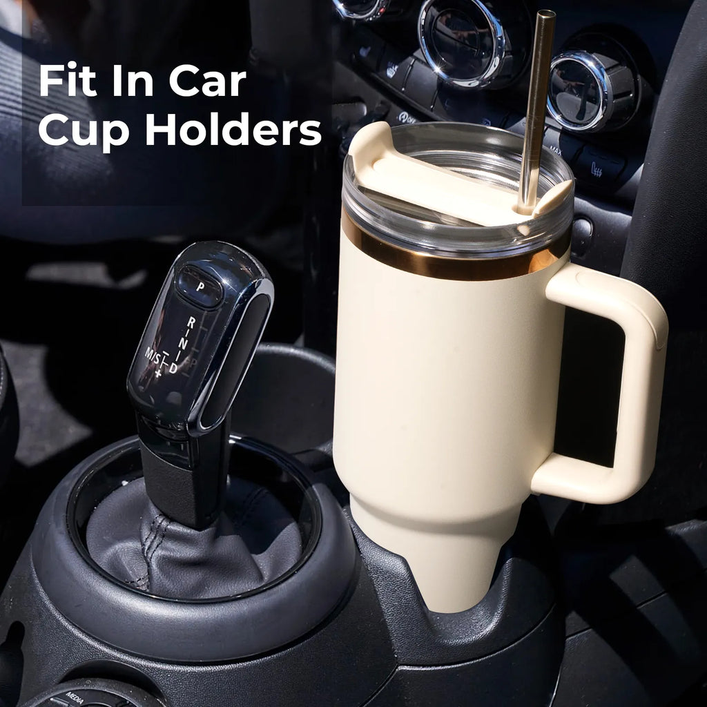 Iridescent Stainless Steel Tumbler with Removable Handle (40oz)